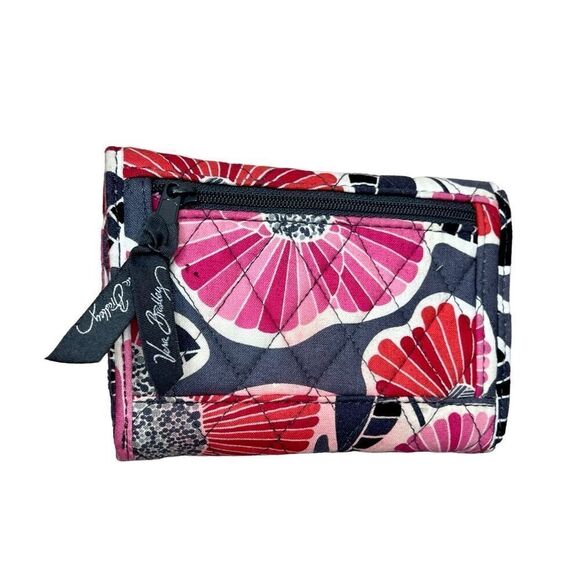 Vera‎ Bradley Cherry Blossom Floral Euro Wallet Quilted Pink Bohemian Colorful - Picture 2 of 8